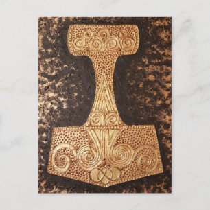 Mjolnir, thors hammare vykort
