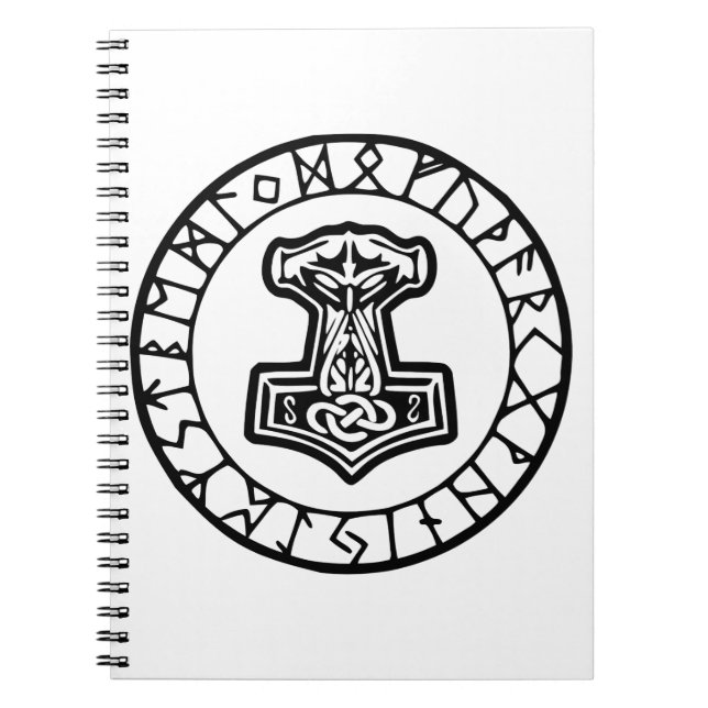 Mjölnir Thors Hammer 0033 #USAPatriotGraphics © Anteckningsbok (Framsidan)