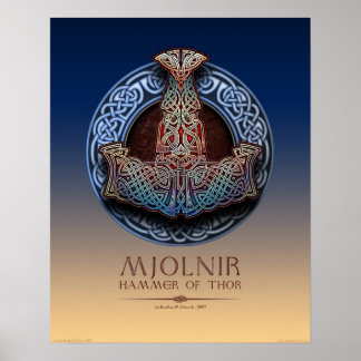 Mjolnir - Thors Hammer Poster (16 x 20 tum)
