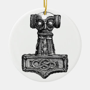 Mjolnir: Thor'sen bultar Julgransprydnad Keramik