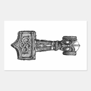 Mjolnir: Thor'sen bultar Rektangulärt Klistermärke