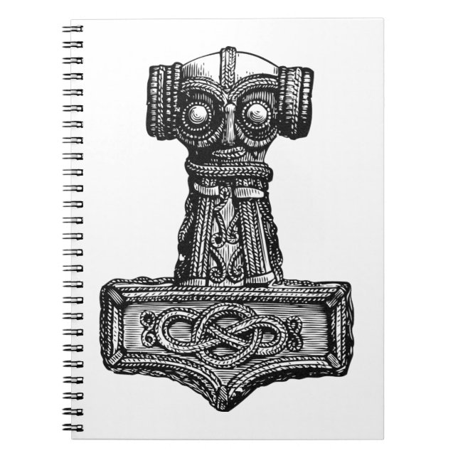 Mjolnir: Tors hammare Anteckningsbok Med Spiral (Framsidan)