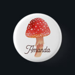 Mjölrött svamp. Skogsflugagarik. Amanita Knapp<br><div class="desc">Knappen för agariska svampar i vedland.</div>