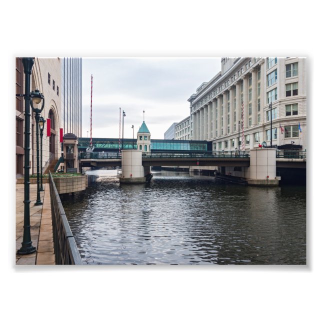 Mjölwaukee i innerstaden och arkitektur fototryck (Framsidan)