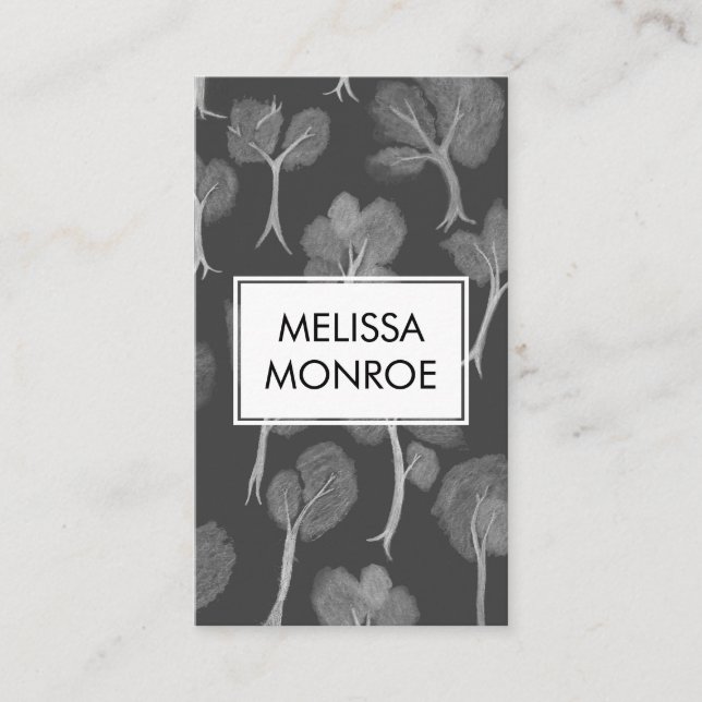 Mjuk Abstrakt av Träd Natur Mystical Magic Visitkort (Framsida)