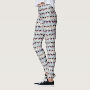 Mjuk abstrakt våg mönsterdesign 1307 leggings