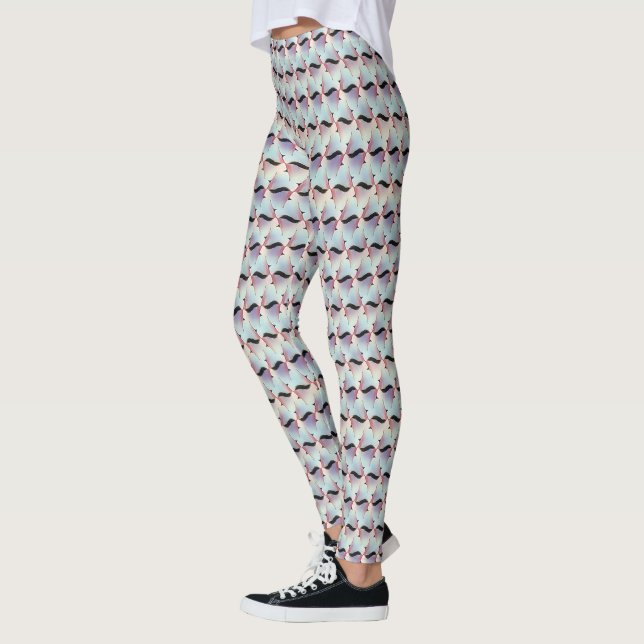 Mjuk abstrakt våg mönsterdesign 1307 leggings (Vänster)