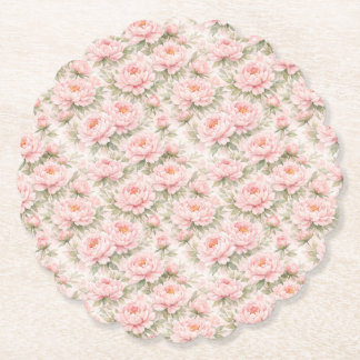 Mjuk akvarell Peony Blommönster Sömlöst Mönster Underlägg Papper