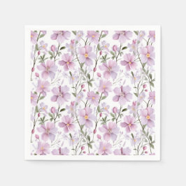 Mjuk akvarellblomma  pappersservett