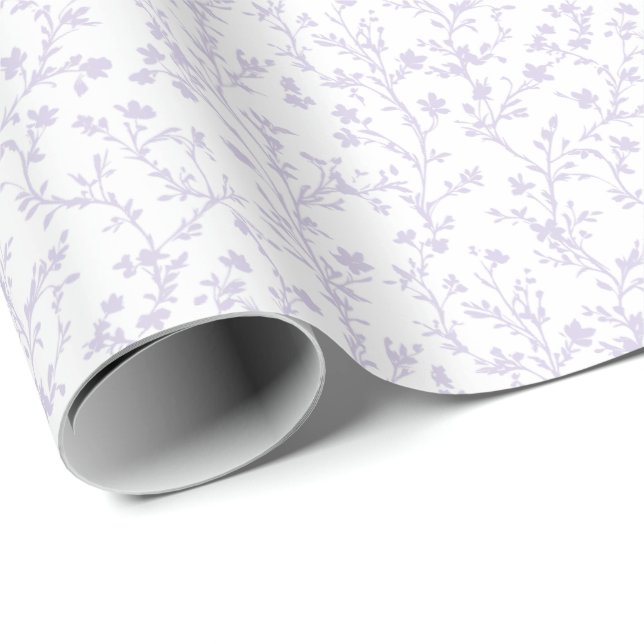 Mjuk äng dammig lavendel - Neutral Presentpapper (Rullad Hörn)