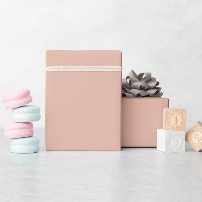 Mjuk Apricot Rose Enfärgad Presentpapper (Baby Shower)