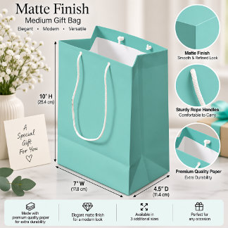 Mjuk Aqua Enfärgad Minimalistisk Presentförpacknin