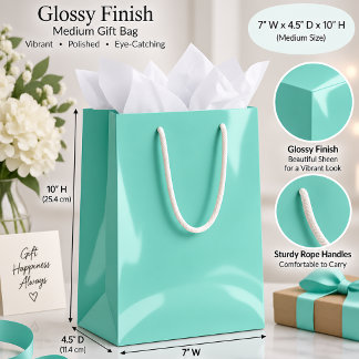 Mjuk Aqua Enfärgad Minimalistisk Presentförpacknin