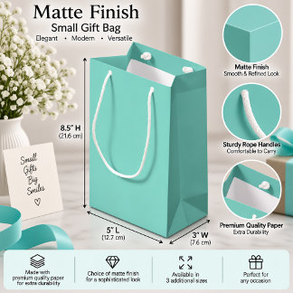 Mjuk Aqua Enfärgad Minimalistisk Presentförpacknin