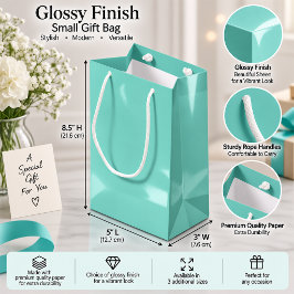 Mjuk Aqua Enfärgad Minimalistisk Presentförpacknin