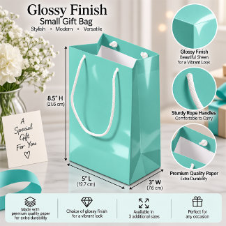Mjuk Aqua Enfärgad Minimalistisk Presentförpacknin