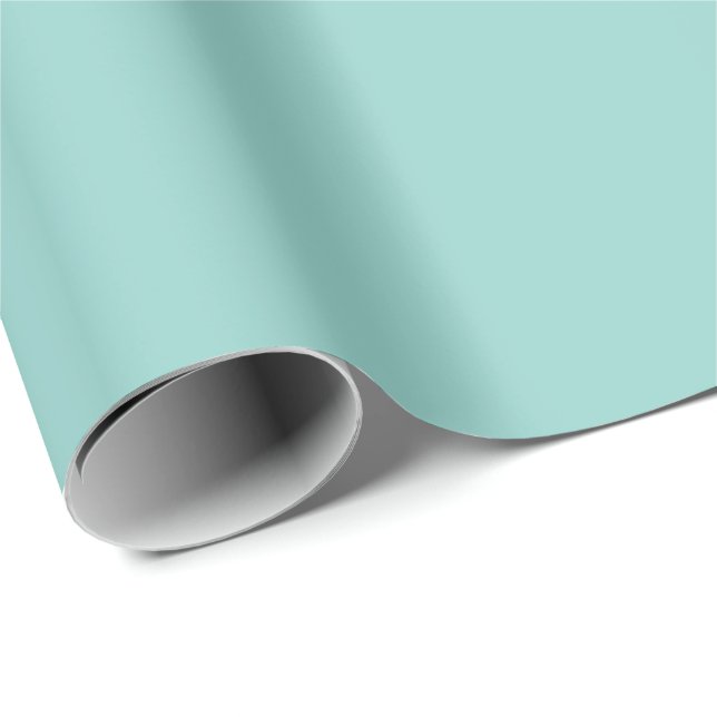 Mjuk Aqua Enfärgad Minimalistisk Presentförpacknin Presentpapper (Rullad Hörn)