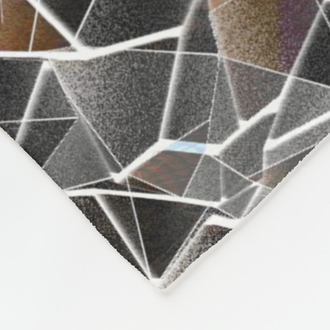 Mjuk av rålax och grått oregelbunden mosaik fleecefilt (Hörn)