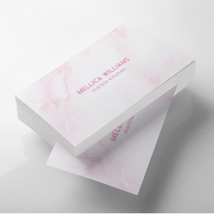 Mjuk bakgrund för Rosa och vit markerbar sten Visitkort