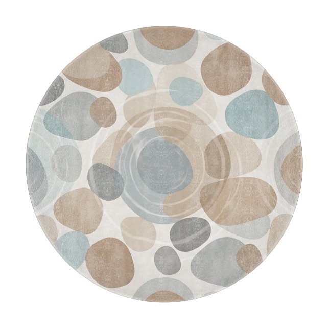 Mjuk Beige Blå Grå Minimalistisk Överlappande (Framsidan)