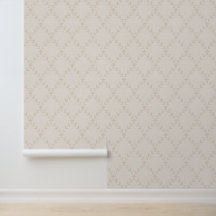 Mjuk Beige Boho Blommönster Lattice Mönster