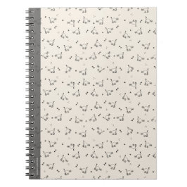 Mjuk Beige Minimalistisk Katt Linje Konst Anteckni Anteckningsbok