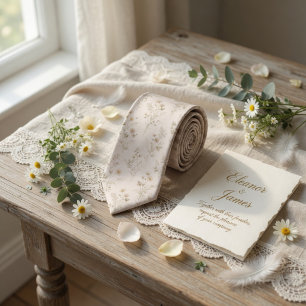 Mjuk Beige Vildblomma Slips