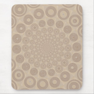 Mjuk beigespiral Mousepad Musmatta