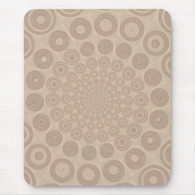 Mjuk beigespiral Mousepad Musmatta (Framsidan)