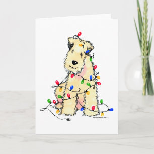 Mjuk bestruken Wheaten Terrier - jul Helgkort