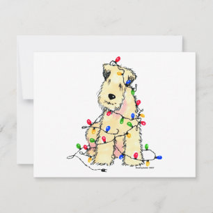 Mjuk bestruken Wheaten Terrier - jul Julkort