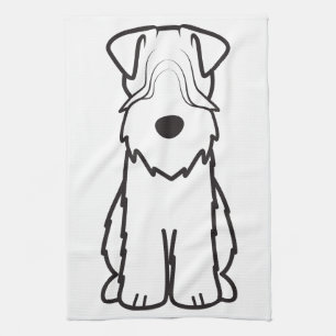 Mjuk bestruken Wheaten Terrier Kökshandduk