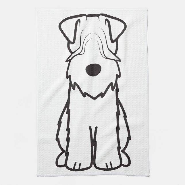 Mjuk bestruken Wheaten Terrier Kökshandduk (Vertikal)