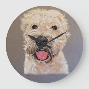 Mjuk bestruken Wheaten Terrier Stor Klocka