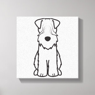 Mjuk bestruken Wheaten Terrierhundtecknad Canvastryck