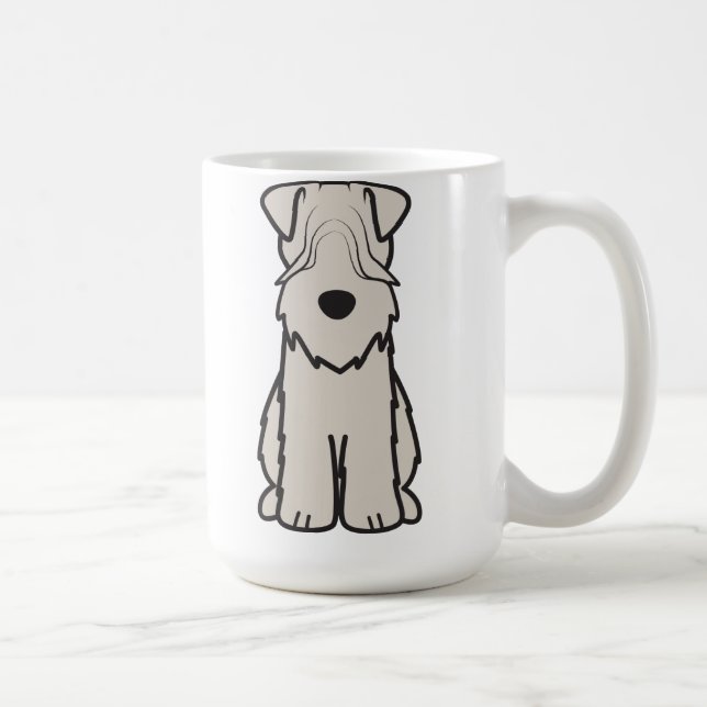 Mjuk bestruken Wheaten Terrierhundtecknad Kaffemugg (Höger)