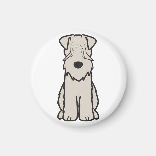 Mjuk bestruken Wheaten Terrierhundtecknad Magnet