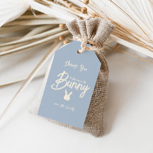 Mjuk Blå Beige Bebis Shower Tacksamhetskort