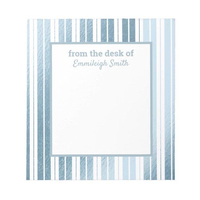 Mjuk blå, blå, rand från skrivbord av anteckningsblock (Framsida)