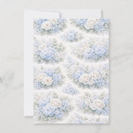 Mjuk Blå Blommig Mönster Elegant Romantisk Botanis Meddelande