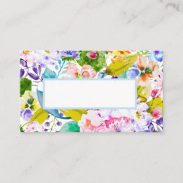 Mjuk Blå Blommig Romantisk Bröllop Plats Kort för 