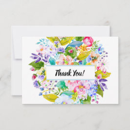 Mjuk Blå Blommig Romantisk Bröllop Tack Kort