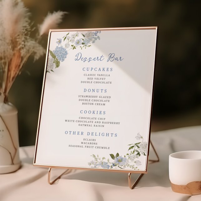 Mjuk blå Blommigt, efterrätt Pub Poster (Skapare uppladdad)