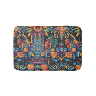 Mjuk blå "Epochal Symmetry" Luxe Small Bath Mat Badrumsmatta