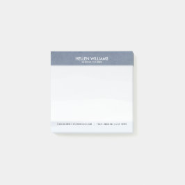 Mjuk blå Grått-Abstrakt liggande Post-it Block