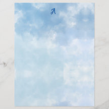 Mjuk Blå Himmel Akvarell Moln