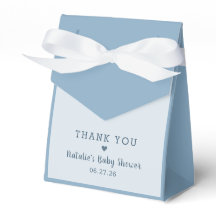 Mjuk blå himmel Minimal babypojke Shower Tacksamhe
