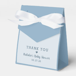 Mjuk blå himmel Minimal babypojke Shower Tacksamhe Presentaskar