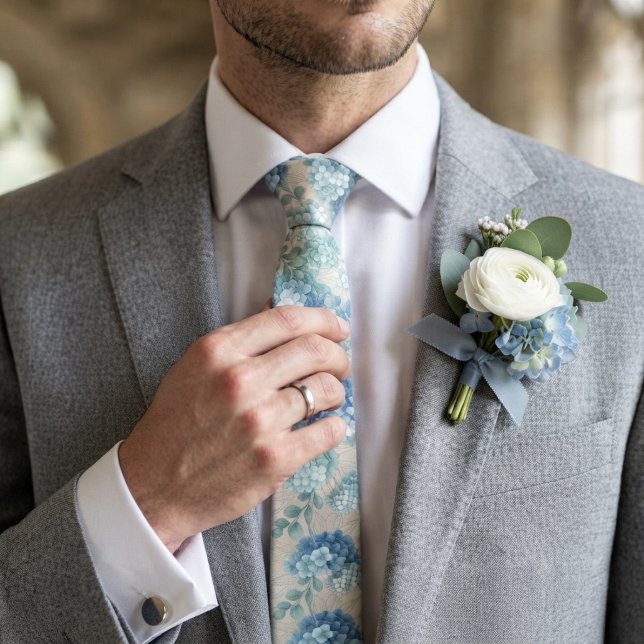 Mjuk Blå Hortensia Slips (Skapare uppladdad)