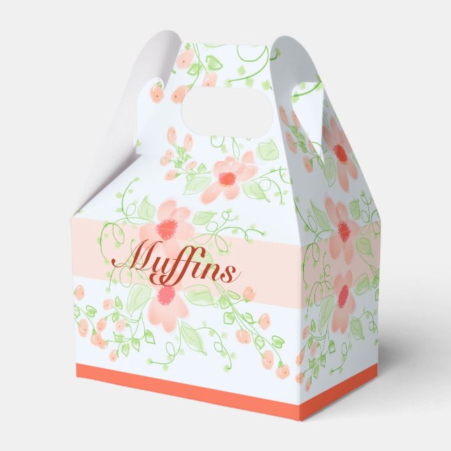 Mjuk blå med rosa och orange presentaskar (Framsidan Sidan)